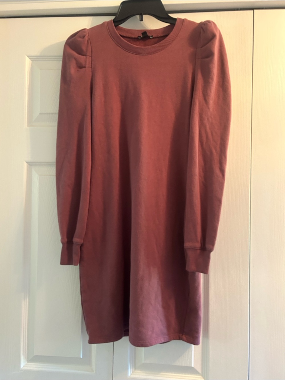 Express Long Sleeve Mauve Sweatshirt Dress